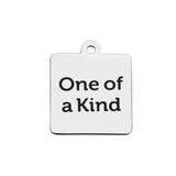 Stainless Steel Pendant with Back Laser Words T255 VNISTAR Steel Laser Words Charms