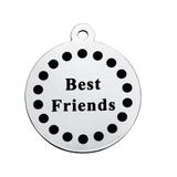 Stainless Steel Pendant with Back Laser Words T259 VNISTAR Steel Laser Words Charms