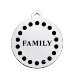Stainless Steel Pendant with Back Laser Words T262 VNISTAR Steel Laser Words Charms