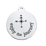 Stainless Steel Pendant with Back Laser Words T280 VNISTAR Steel Laser Words Charms