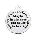 Stainless Steel Pendant with Back Laser Words T303 VNISTAR Steel Laser Words Charms