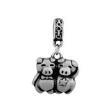 Steel Dangle Charms T320P VNISTAR Stainless Steel European Beads