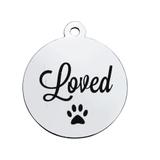 Stainless Steel Pendant with Back Laser Words T331 VNISTAR Steel Laser Words Charms