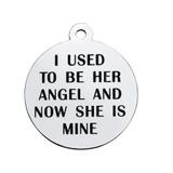 Stainless Steel Pendant with Back Laser Words T333 VNISTAR Steel Laser Words Charms