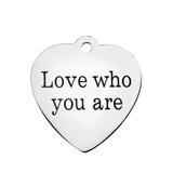 Stainless Steel Pendant with Back Laser Words T346 VNISTAR Stainless Steel Charms