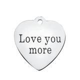 Stainless Steel Pendant with Back Laser Words T367 VNISTAR Steel Laser Words Charms