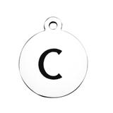 Stainless Steel Pendant with Back Laser Words T392-C VNISTAR Steel Laser Words Charms