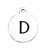 Stainless Steel Pendant with Back Laser Words T392-D VNISTAR Steel Laser Words Charms