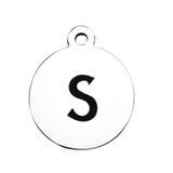 Stainless Steel Pendant with Back Laser Words T392-S VNISTAR Steel Laser Words Charms