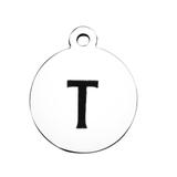 Stainless Steel Pendant with Back Laser Words T392-T VNISTAR Steel Laser Words Charms