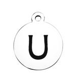 Stainless Steel Pendant with Back Laser Words T392-U VNISTAR Steel Laser Words Charms