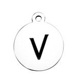 Stainless Steel Pendant with Back Laser Words T392-V VNISTAR Steel Laser Words Charms