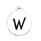 Stainless Steel Pendant with Back Laser Words T392-W VNISTAR Steel Laser Words Charms
