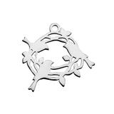 Stainless Steel Polished Charms T430 VNISTAR Steel Small Charms