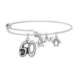 Steel Charm Bangle T459BA VNISTAR Bangles