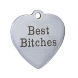 Stainless Steel Pendant with Back Laser Words T468 VNISTAR Metal Charms