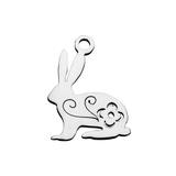 Stainless Steel Polished Charms T489 VNISTAR Metal Charms