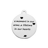 Stainless Steel Pendant with Back Laser Words T502 VNISTAR Metal Charms