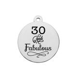 Stainless Steel Pendant with Back Laser Words T503 VNISTAR Metal Charms