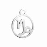 High Polished Stainless Steel Zodiac Charms T505-10 VNISTAR Metal Charms
