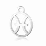 High Polished Stainless Steel Zodiac Charms T505-12 VNISTAR Stainless Steel Charms