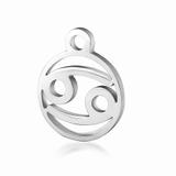 High Polished Stainless Steel Zodiac Charms T505-4 VNISTAR Steel Charms