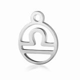 High Polished Stainless Steel Zodiac Charms T505-7 VNISTAR Metal Charms
