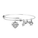 Steel Charm Bangle T513BA VNISTAR Bangles