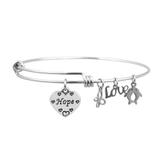 Steel Charm Bangle T517BA VNISTAR Bangles