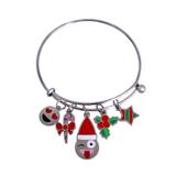 Steel Emoji Christmas Charms Bangle VBA001 VNISTAR Emoji Steel Bangles