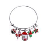 Steel Emoji Christmas Charms Bangle VBA002 VNISTAR Bangles