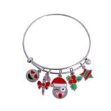 Steel Emoji Christmas Charms Bangle VBA002 VNISTAR Emoji Steel Bangles