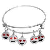 Steel Emoji Charms Bangle VBA003 VNISTAR Emoji Steel Bangles