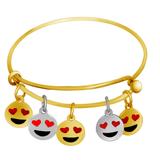 Steel Emoji Charms Bangle VBA006 VNISTAR Bangles