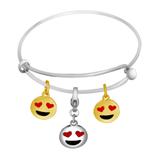 Steel Emoji Charms Bangle VBA007 VNISTAR Emoji Steel Bangles