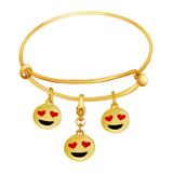 Steel Emoji Charms Bangle VBA009 VNISTAR Bangles