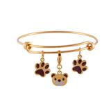 Stainless Steel Gold Plated Emoji Bangle VBA018G VNISTAR Bangles