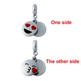 Steel Emoji Double Charms VC054 VNISTAR Dangle Charms