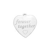 Stainless Steel Heart Charm VC072-2 VNISTAR Steel Small Charms