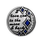 I love you to the moon & back Snap Button Charms VNC042 VNISTAR Snap Button Charms