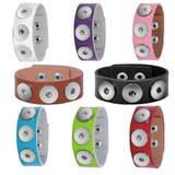 Snap Button Genuine Leather Bracelets VNP003 VNISTAR Snap Button Charms