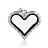 Vnistar metal alloy crystal heart locket pendant VSP047 VSP047 VNISTAR Metal Charms